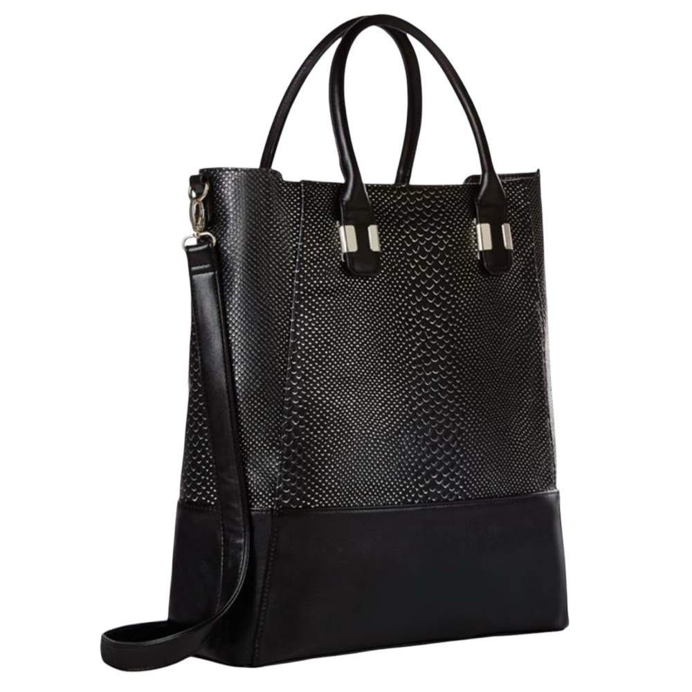 Marlon Black & Silver Tote/Shoulder Bag NWOT